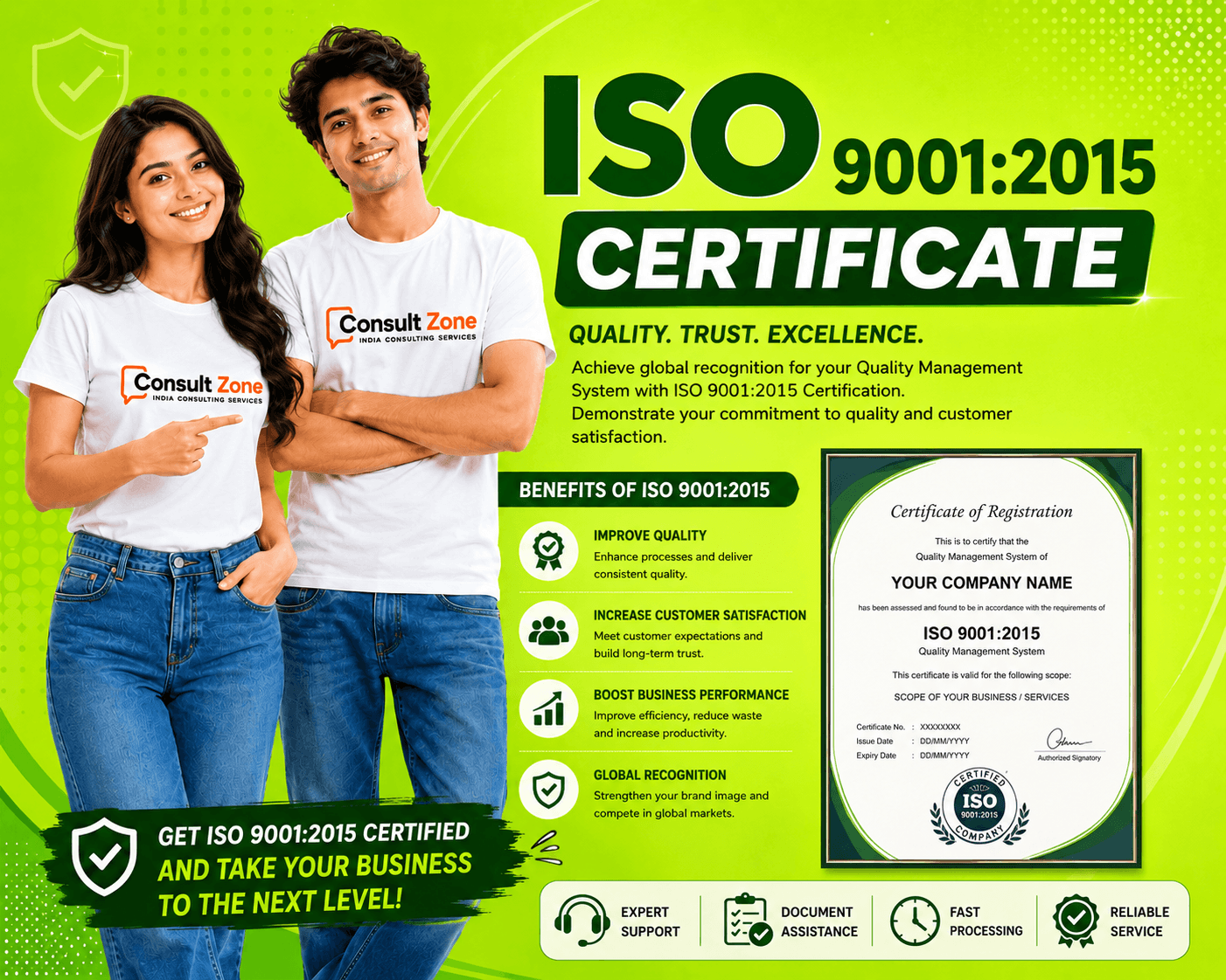 ISO 9001:2015 Certification Banner