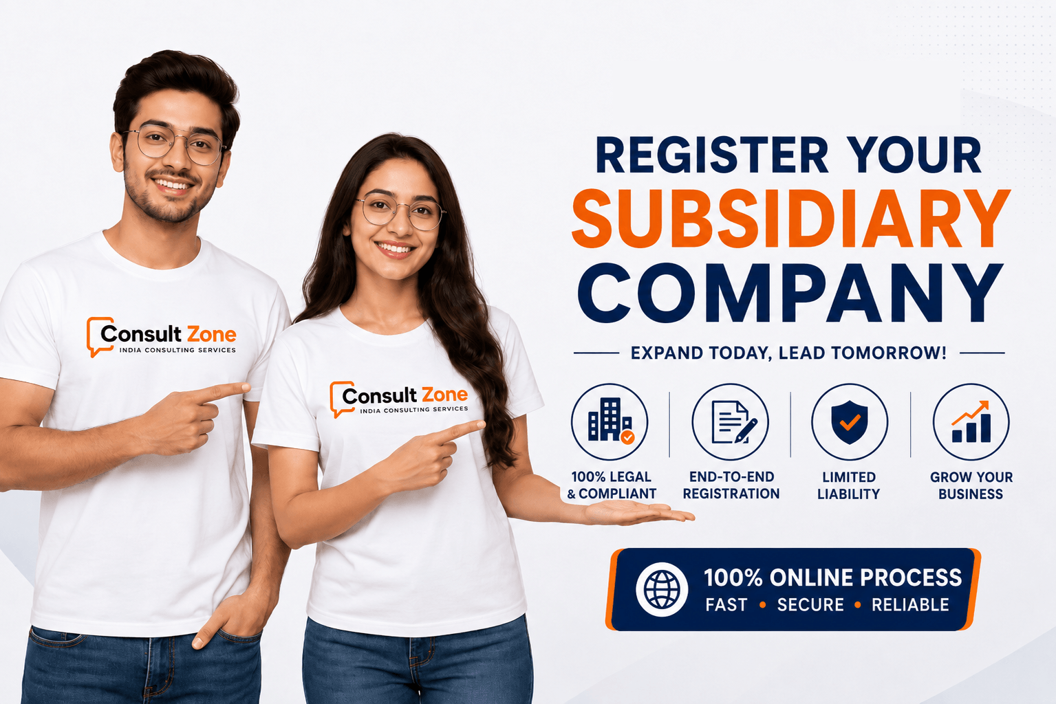 Consult Zone India Indian Subsidiary Company Registration Banner