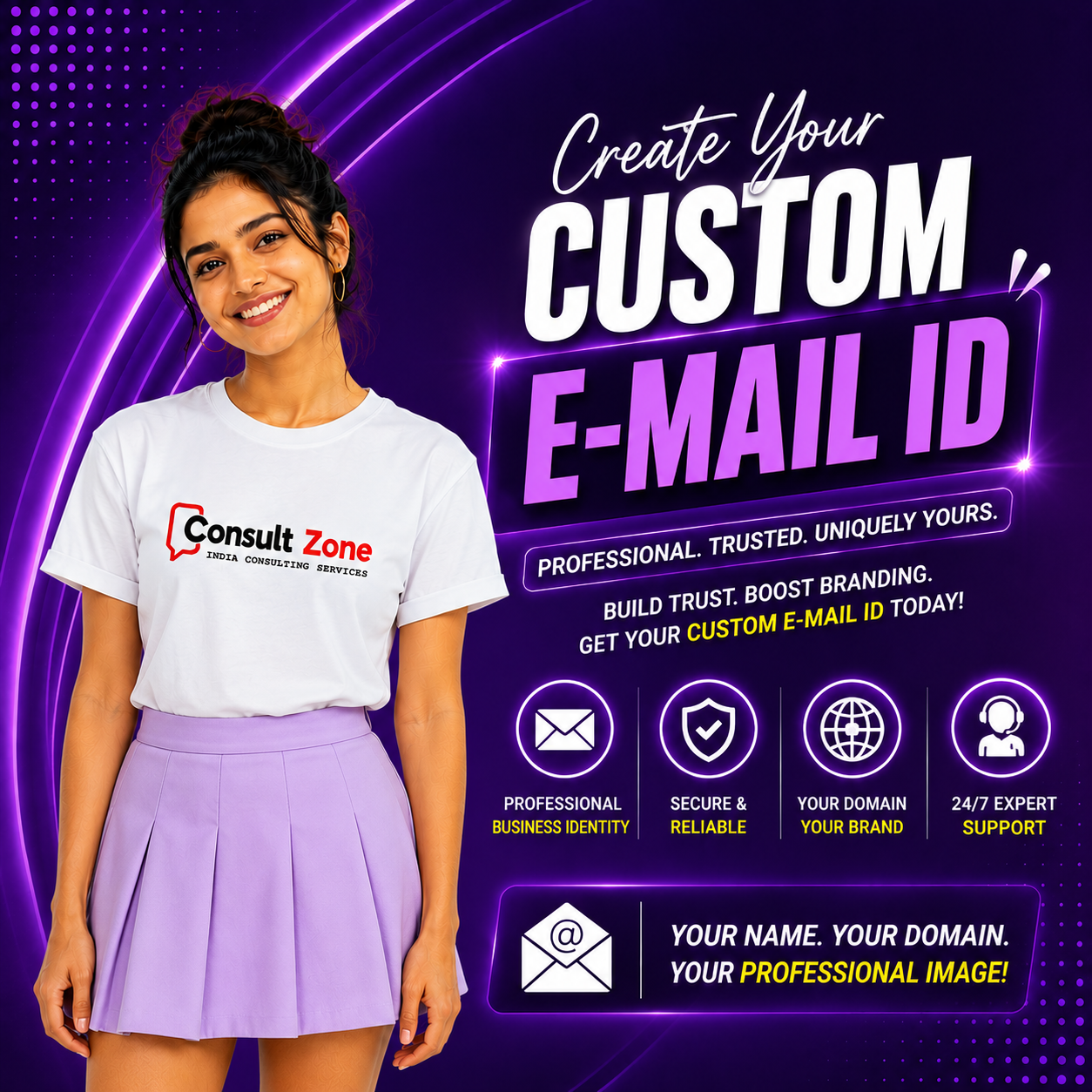 Custom E-mail ID Banner