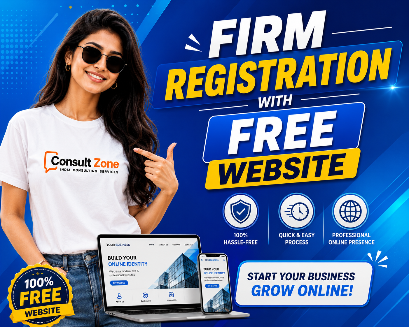 Partnership Firm with Free Website Banner